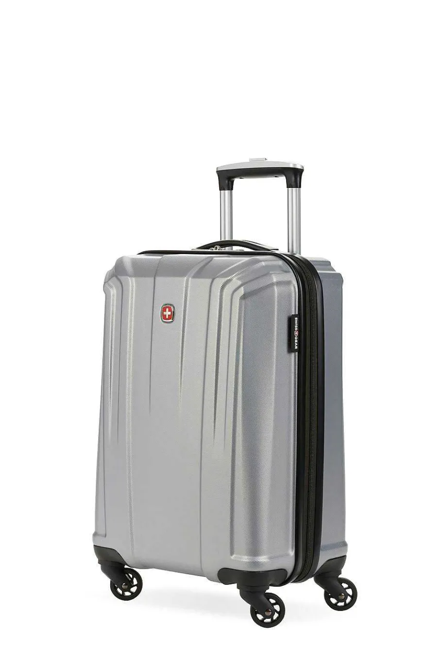 Fashion SWISSGEAR 3750 18" Carry On Hardside Spinner Luggage - Silver