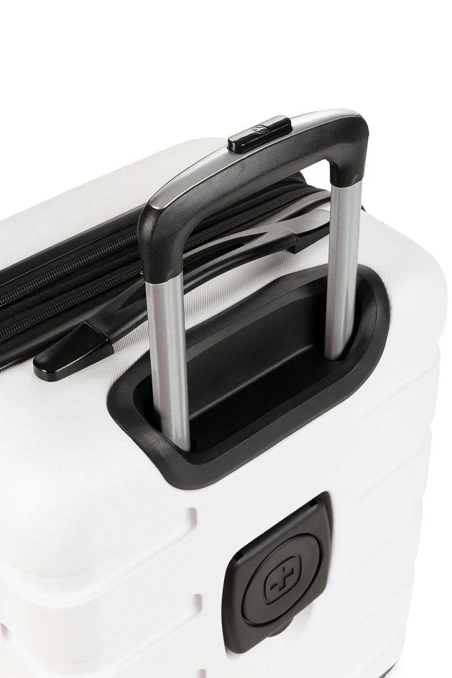 swissgear___expandable_carry_on_hardside_spinner_luggage_4.webp Sale SWISSGEAR 7366 18" Expandable Carry On Hardside Spinner Luggage Black | Clearly Aqua | Cobalt Blue | Coral Almond