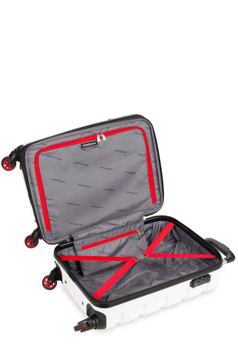 swissgear___expandable_carry_on_hardside_spinner_luggage_7.webp Sale SWISSGEAR 7366 18" Expandable Carry On Hardside Spinner Luggage Black | Clearly Aqua | Cobalt Blue | Coral Almond