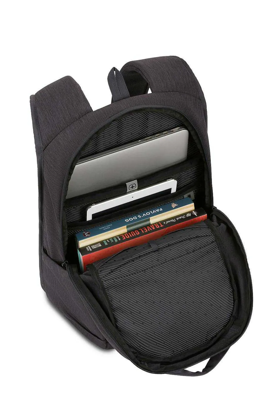 New SWISSGEAR 8183 16" Laptop Backpack Charcoal | Light Gray Heather | Navy Heather