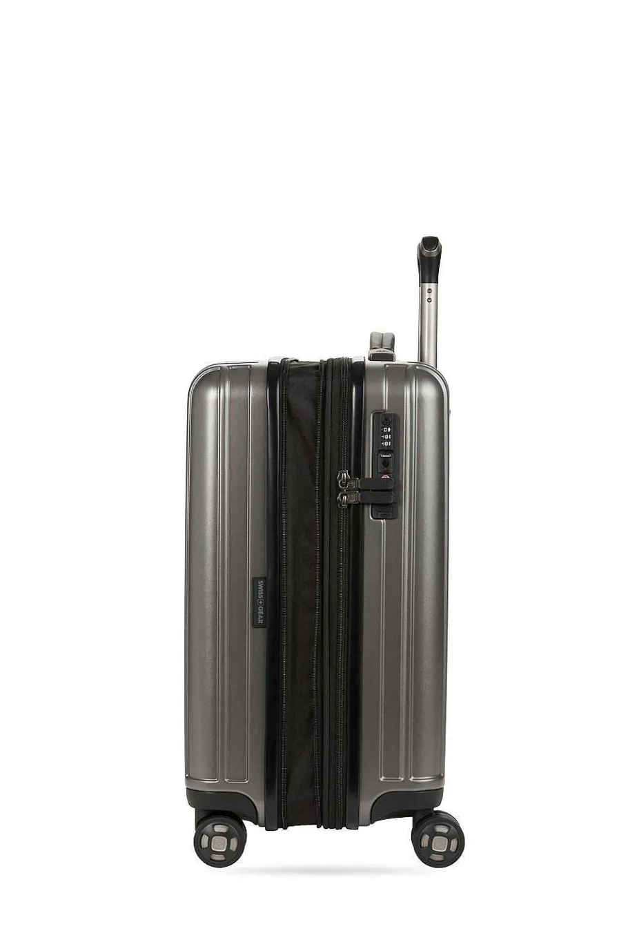 Flash Sale SWISSGEAR 7910 20" Usb Expandable Carry On Hardside Spinner Luggage - Gun Metal