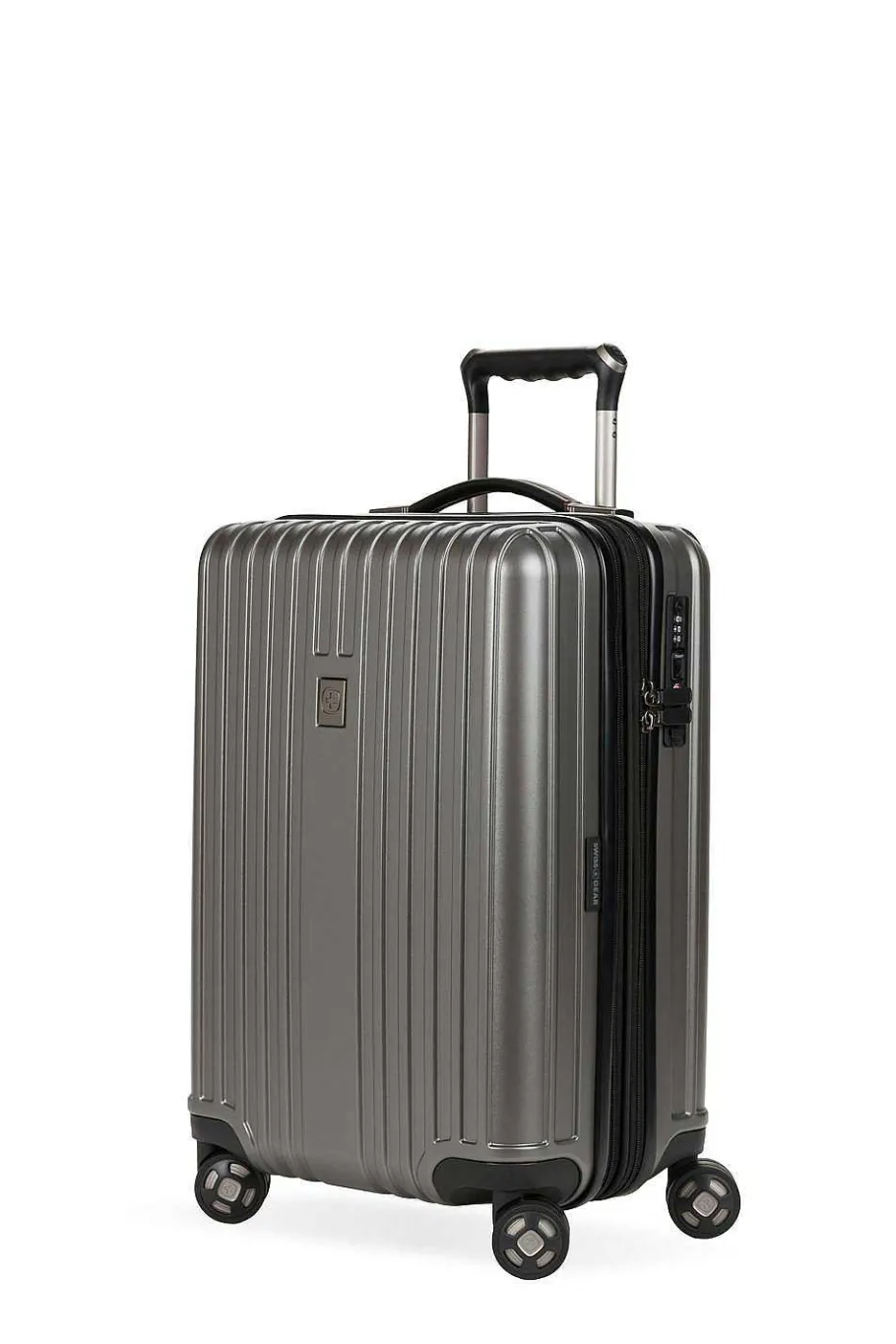 Fashion SWISSGEAR 7910 20" Usb Expandable Carry On Hardside Spinner Luggage - Gun Metal