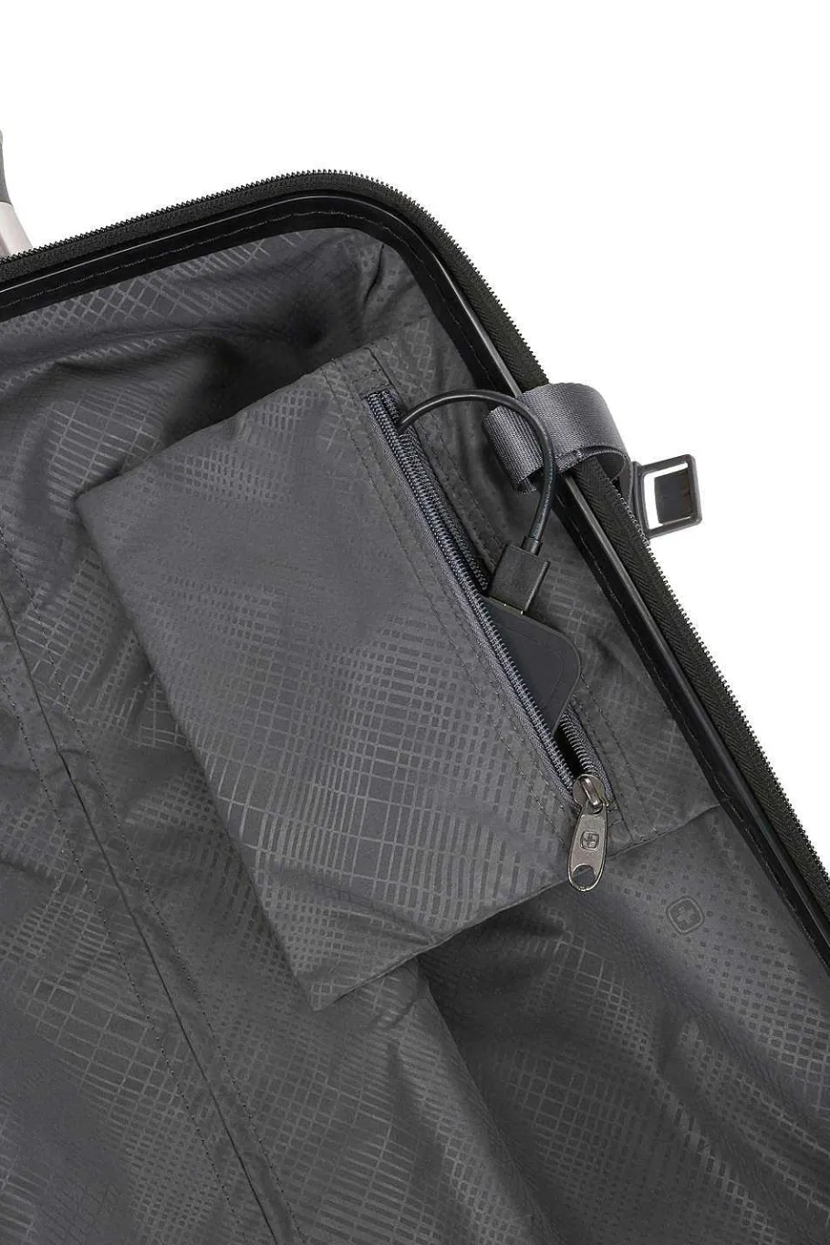 Flash Sale SWISSGEAR 7910 20" Usb Expandable Carry On Hardside Spinner Luggage - Gun Metal