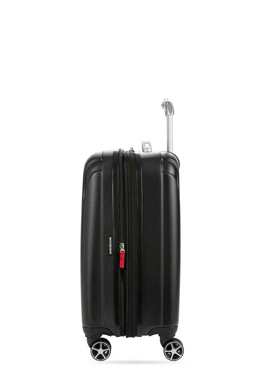 Clearance SWISSGEAR 7585 Expandable 19" Hardside Carry On Spinner Luggage Black | Silver