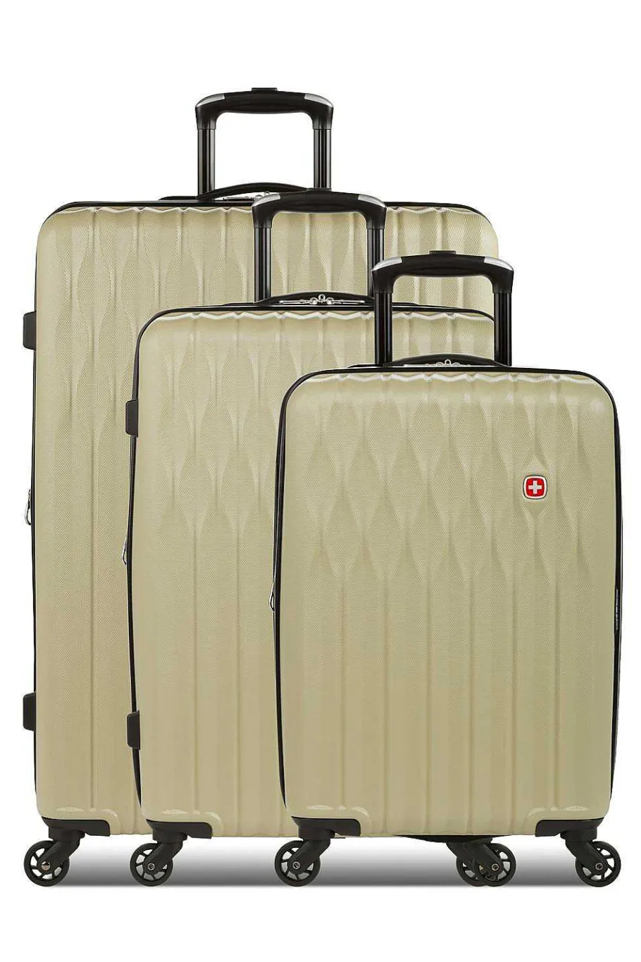 Fashion SWISSGEAR 8018 Expandable Hardside Spinner 3Pc Luggage Set - Light Sand