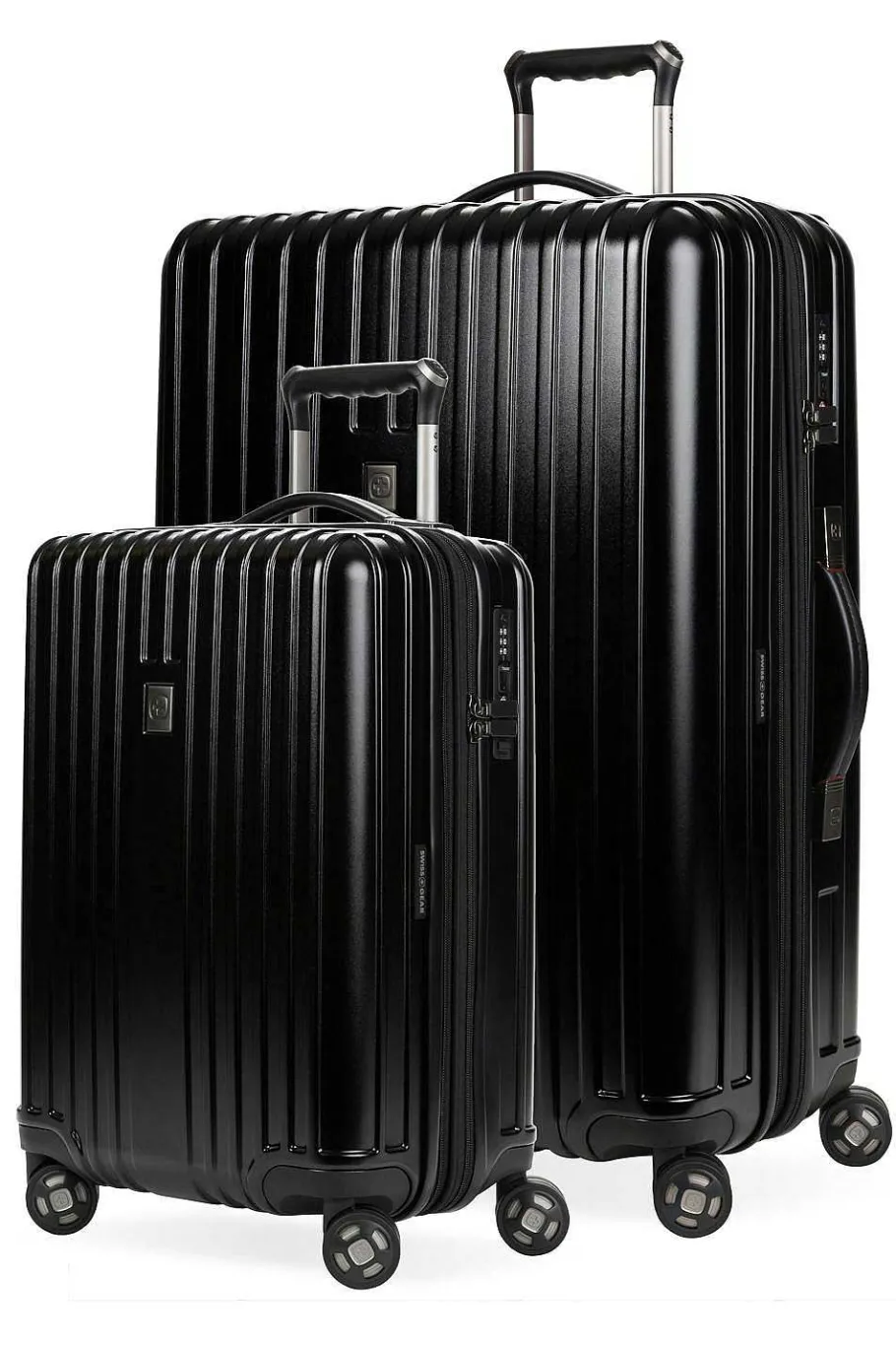 Sale SWISSGEAR 7910 Expandable 2Pc Hardside Spinner Luggage Set Black | Gun Metal | Sand | Sodalite Blue
