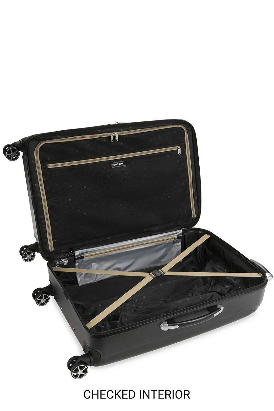 Best SWISSGEAR 7585 Expandable 3Pc Hardside Spinner Luggage Set Black | Silver