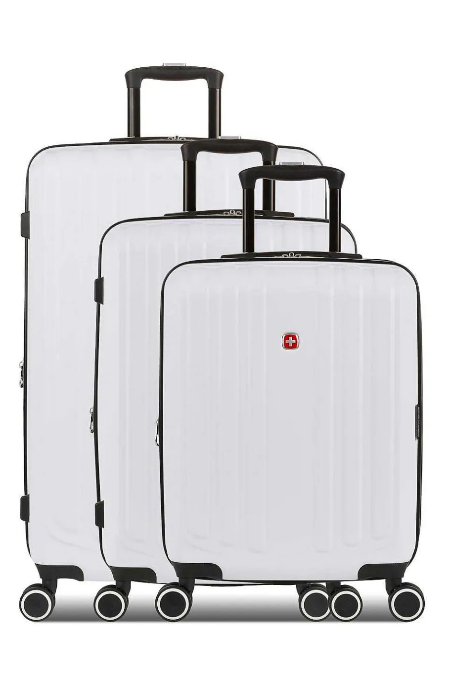 Online SWISSGEAR 8028 3Pc Expandable Hardside Spinner Luggage Set Black/White | Ivory/Taupe | Light Gray/Ash Gray | Navy/Blue