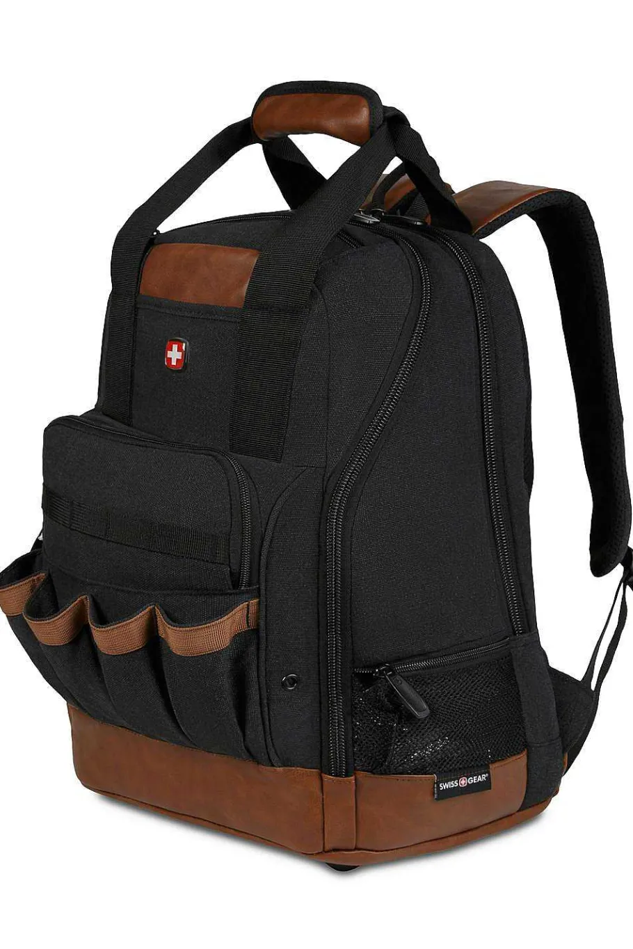 Flash Sale SWISSGEAR 2767 Work Pack Tool Backpack Black | Brown | Canvas Black Brown