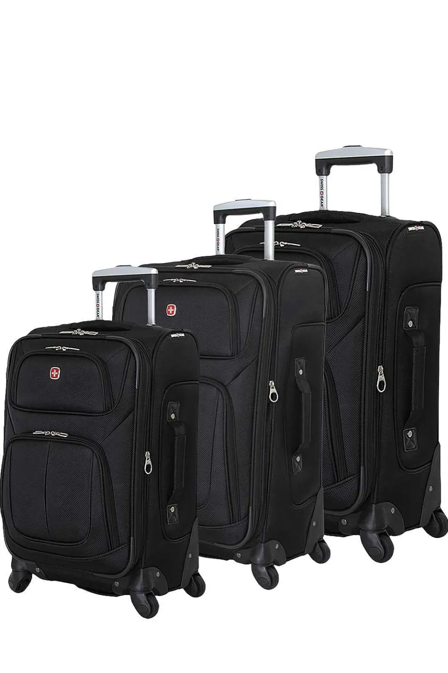 Sale SWISSGEAR Sion 6283 Expandable 3Pc Spinner Luggage Set Black | Blue | Burgundy | Dark Gray