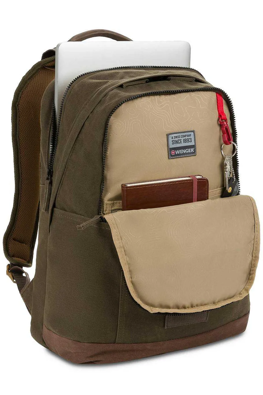 wenger_arundel__inch_laptop_backpack__olive_3-1.webp Outlet SWISSGEAR Wenger Arundel 16 Inch Laptop Backpack - Olive