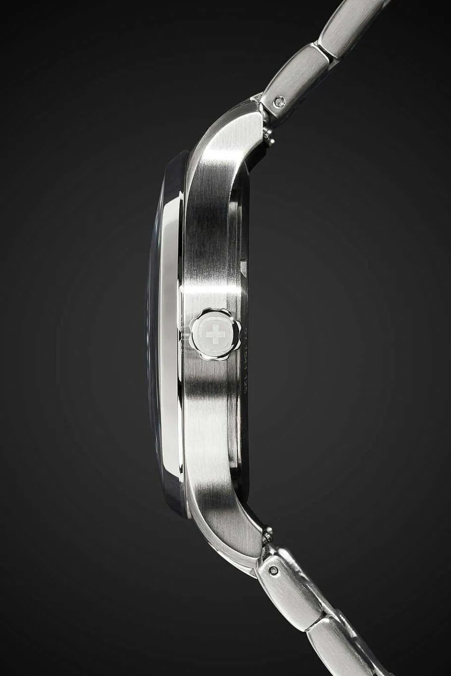 Shop SWISSGEAR Wenger Attitude Watch - Stainless Steel With Blue Dial And Stainless Steel Bracelet