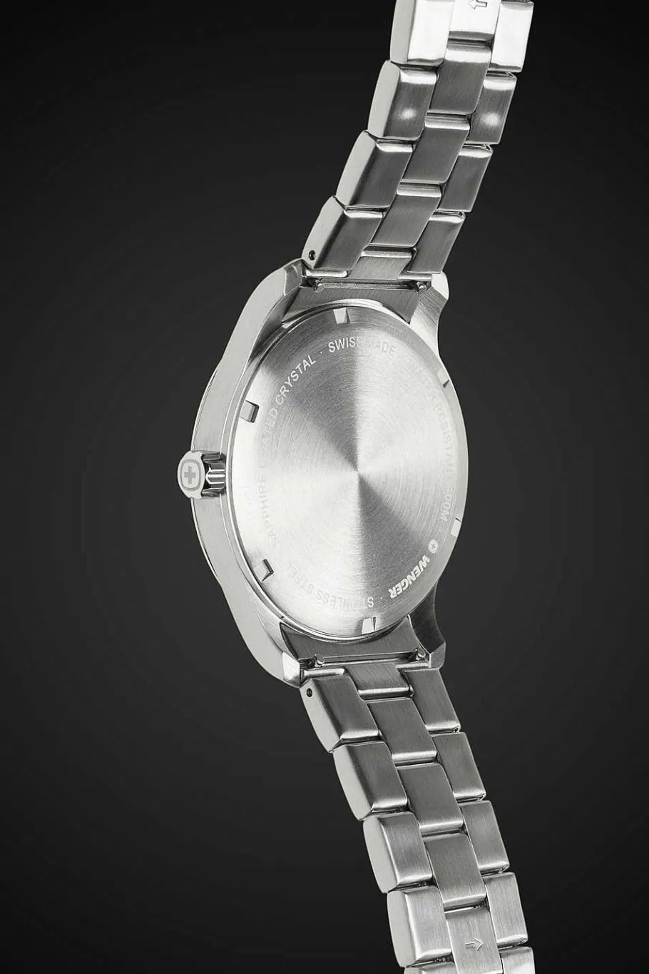 Shop SWISSGEAR Wenger Attitude Watch - Stainless Steel With Blue Dial And Stainless Steel Bracelet