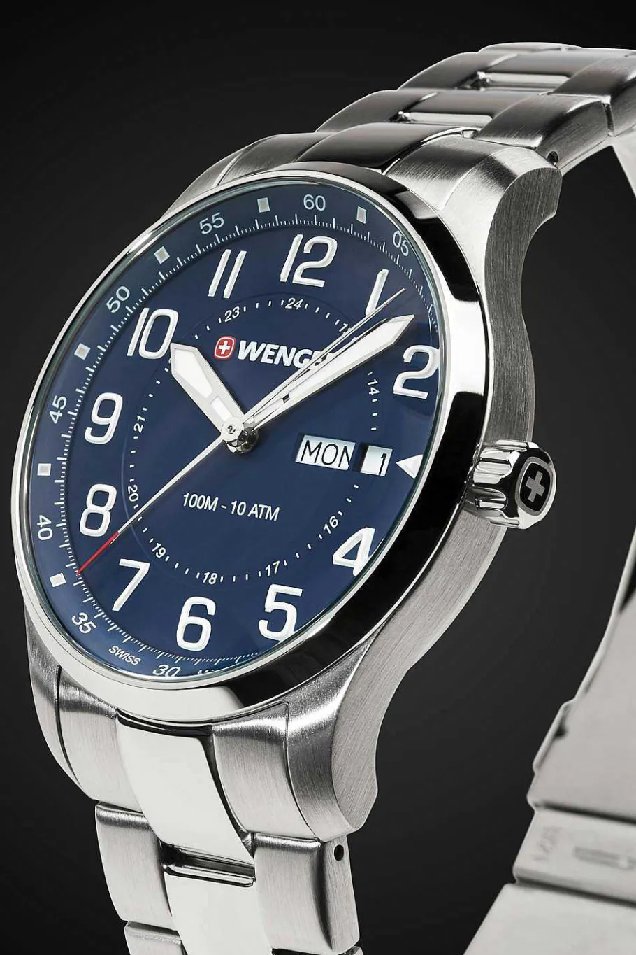 Online SWISSGEAR Wenger Attitude Watch - Stainless Steel With Blue Dial And Stainless Steel Bracelet