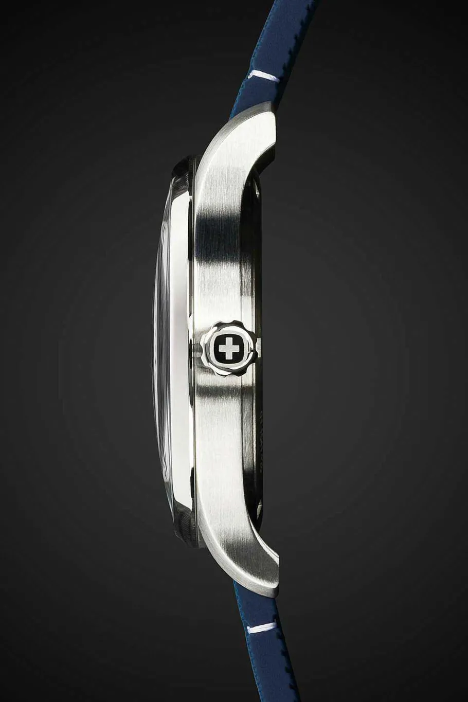 Best Sale SWISSGEAR Wenger Attitude Watch - Stainless Steel With White Dial And Blue Silicone Strap