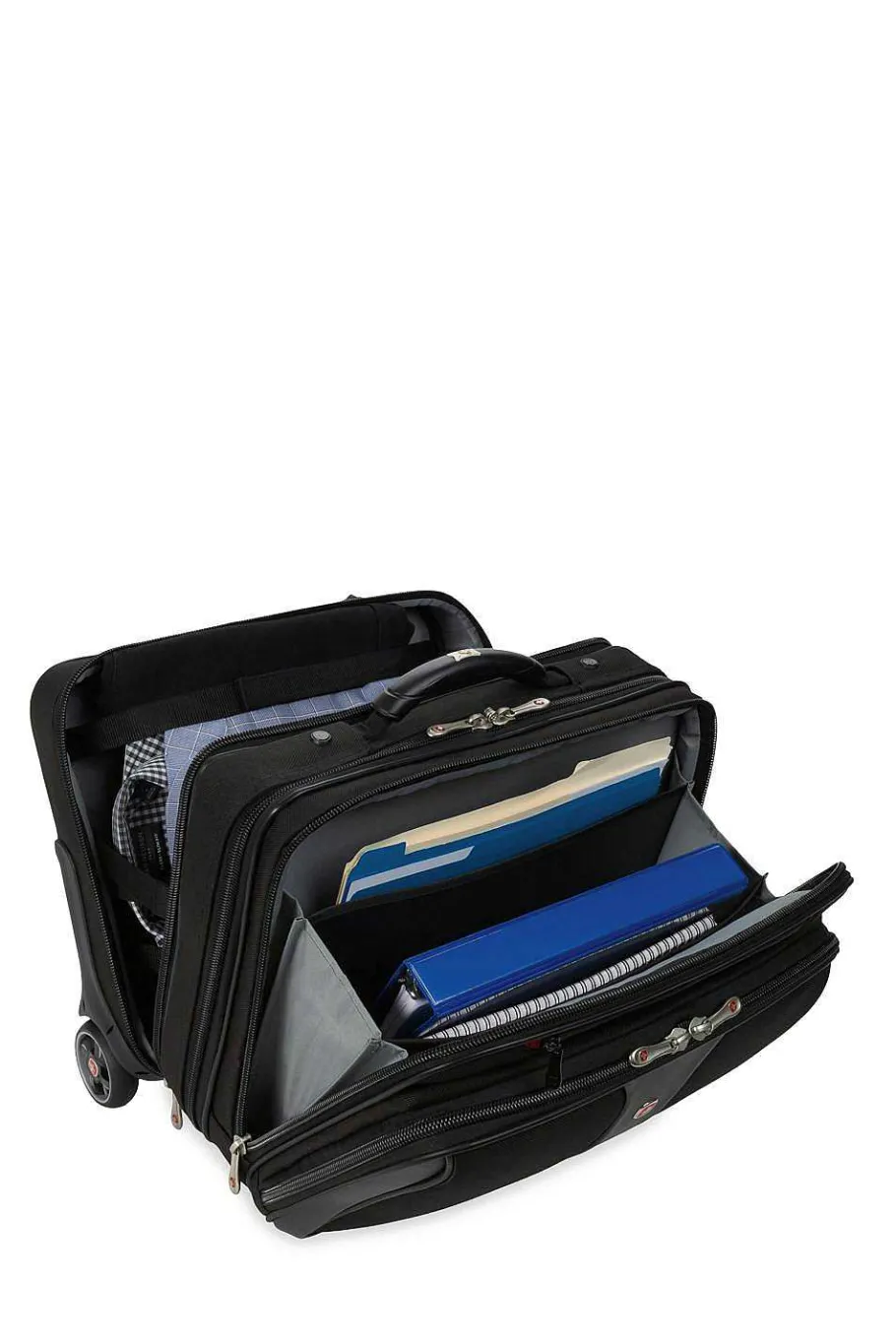 Best SWISSGEAR Wenger Patriot Wheeled Business Case With Removable Laptop Case - Black