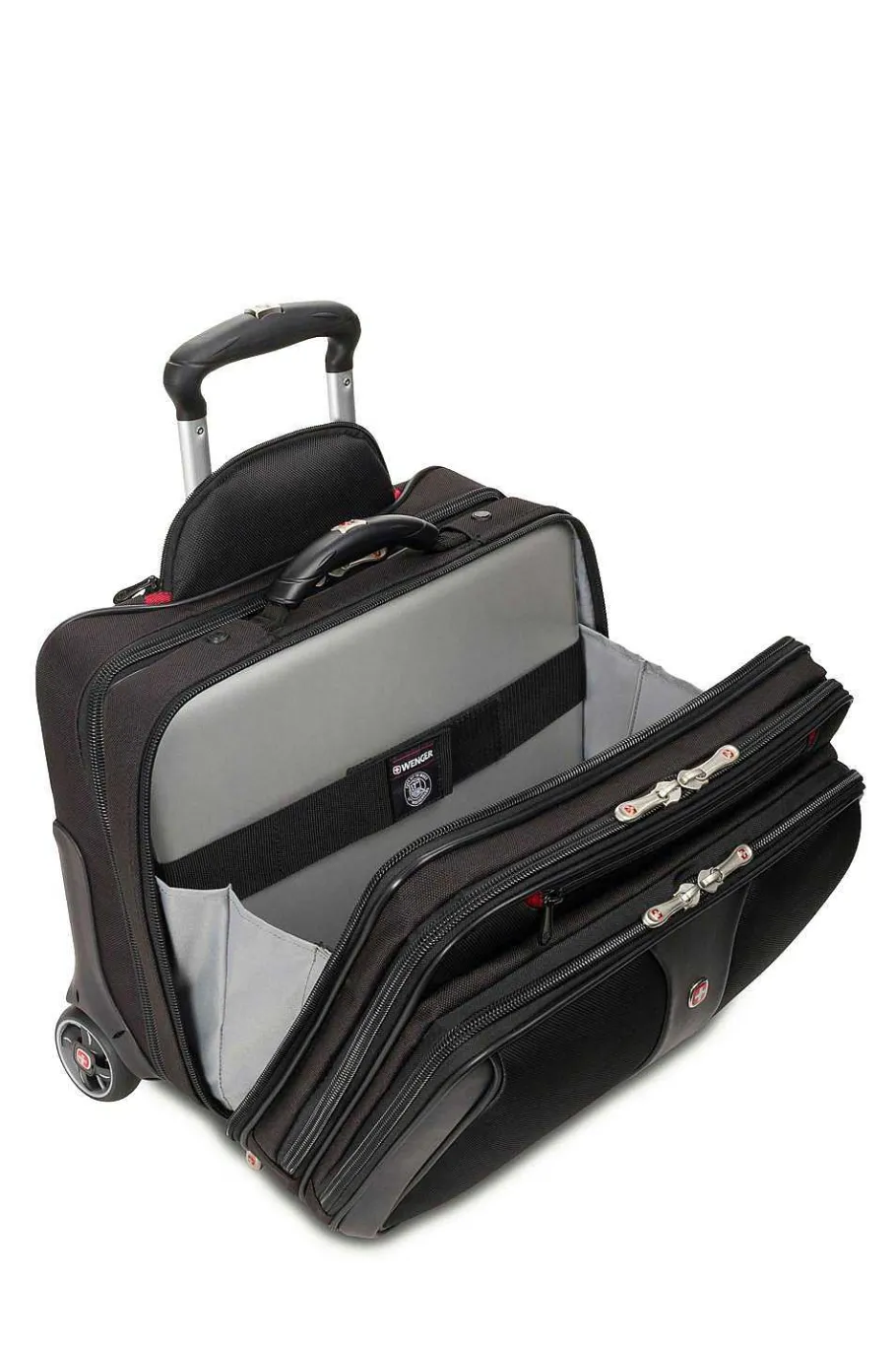 Clearance SWISSGEAR Wenger Patriot Wheeled Business Case With Removable Laptop Case - Black