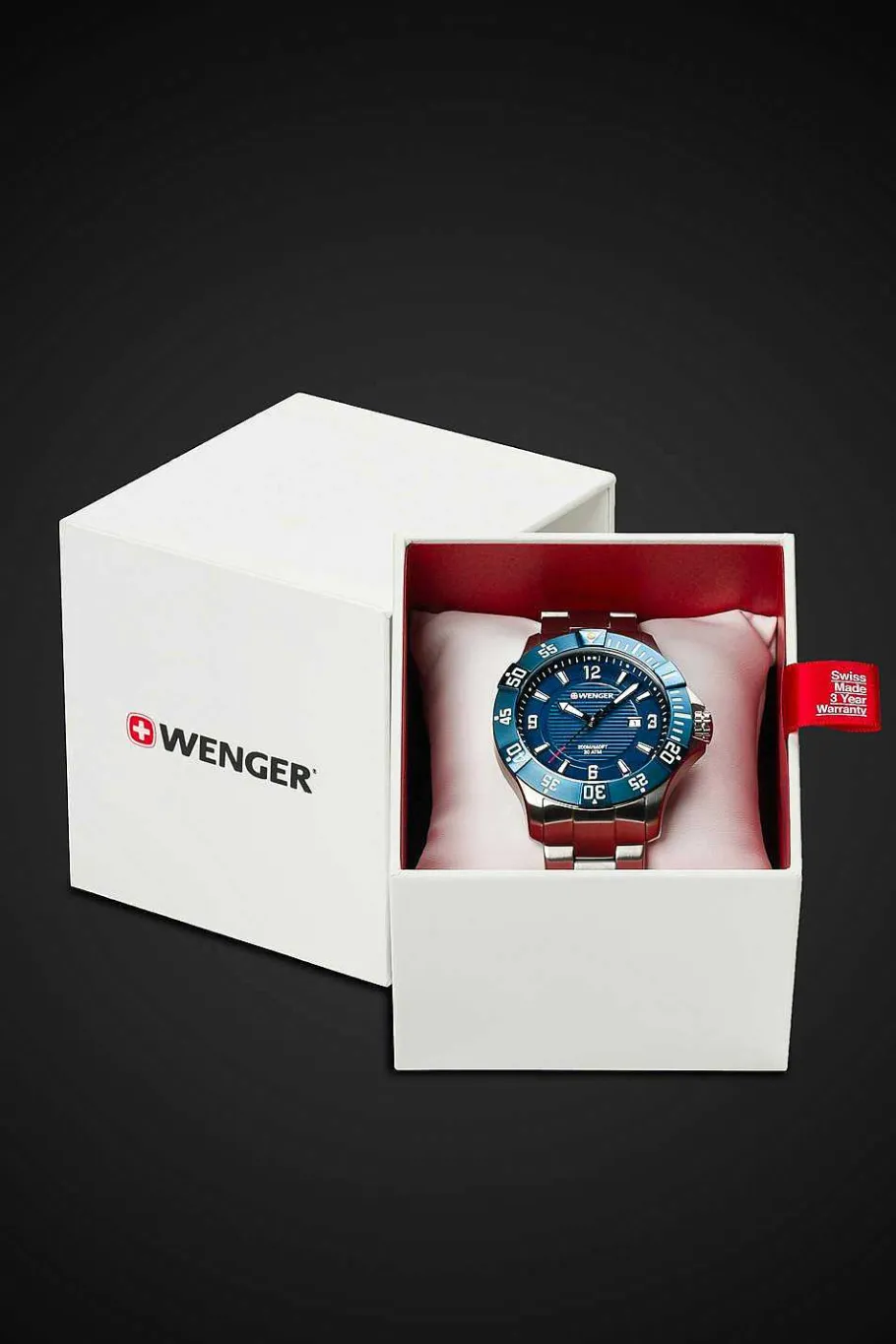 Online SWISSGEAR Wenger Seaforce Watch - Stainless Steel With Blue Dial And Stainless Steel Bracelet